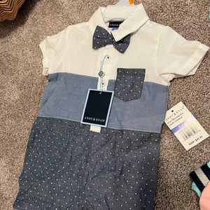 Andy and Evan boys romper NWT